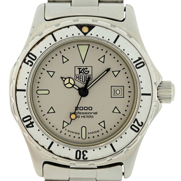 Tag Heuer Ladies 30mm Professional 2000 Series Silver Dial Watch! Ref: 972.015! - Picture 1 of 10